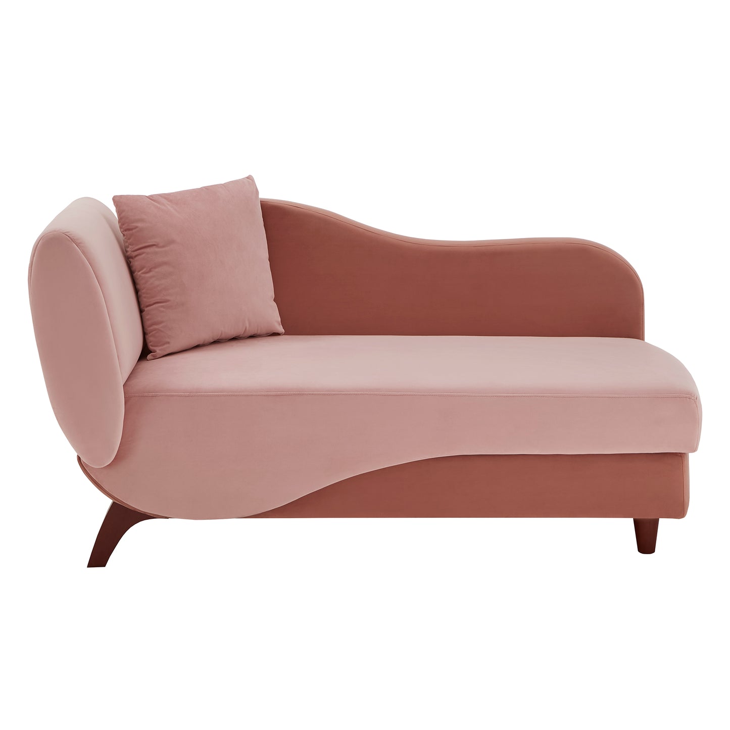 Two-Tone Dark & Light Functional Chaise With 1 Pillow - Pink