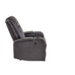 Gray Vegan Leather LED Power Recliner with Speaker, Storage, USB and Wireless Charger