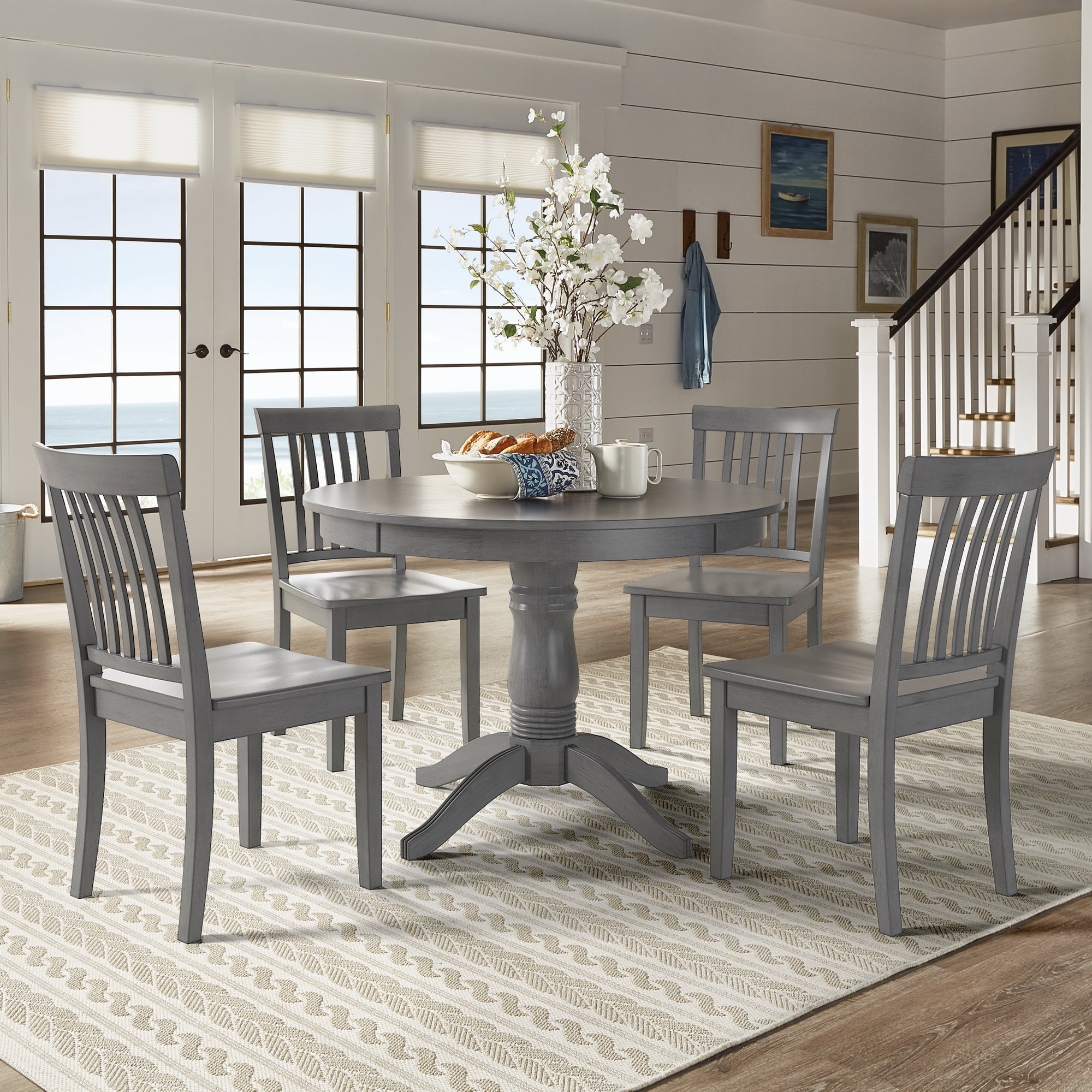 Home styles 5 2025 piece pedestal dining set