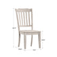 Slat Back Wood Dining Chairs (Set of 2) - Antique White Finish