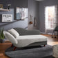 Two-Tone Dark & Light Functional Chaise With 1 Pillow - Light Gray