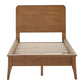 Wood Finish Platform Bed - Oak Finish, Twin