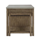 Reclaimed Look Extendable Kitchen Island - Antique Gray Finish, Concrete Veneer Top