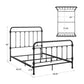 Graceful Lines Victorian Metal Bed - Black Finish, Full Size (Full Size)