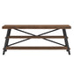 Rustic X-Base 60-inch TV Stand - Brown Finish