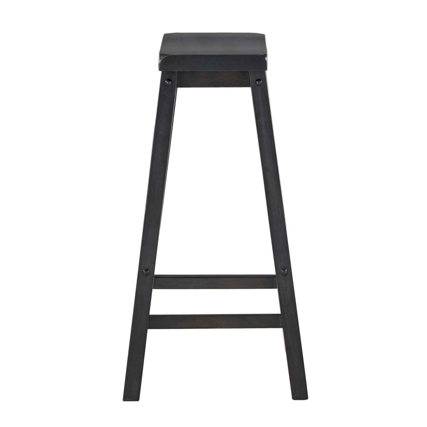 Saddle Seat 29" Bar Height Backless Stools (Set of 2) - Antique Dark Denim Finish