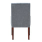 Linen Sloped Arm Hostess Chair - Blue Linen