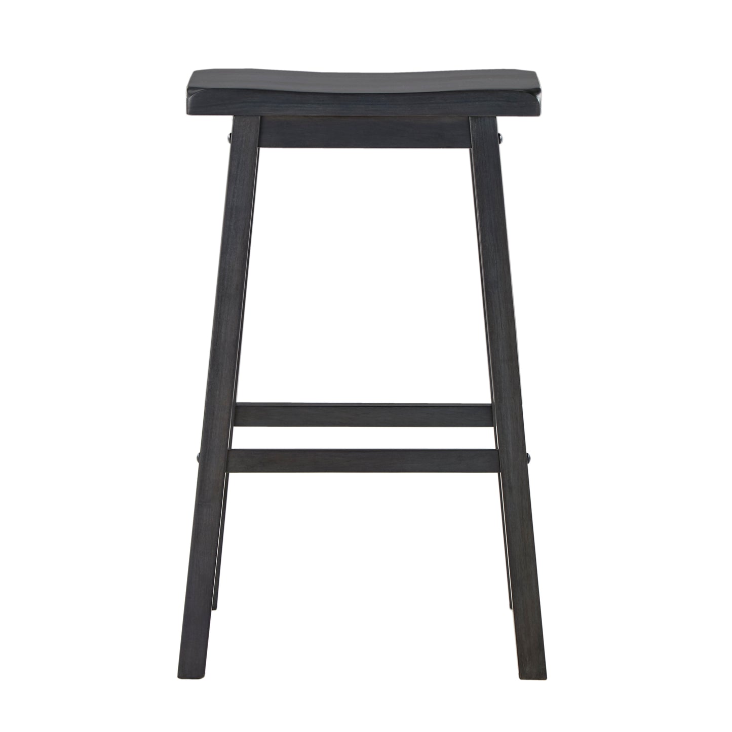 Saddle Seat 29" Bar Height Backless Stools (Set of 2) - Antique Dark Denim Finish