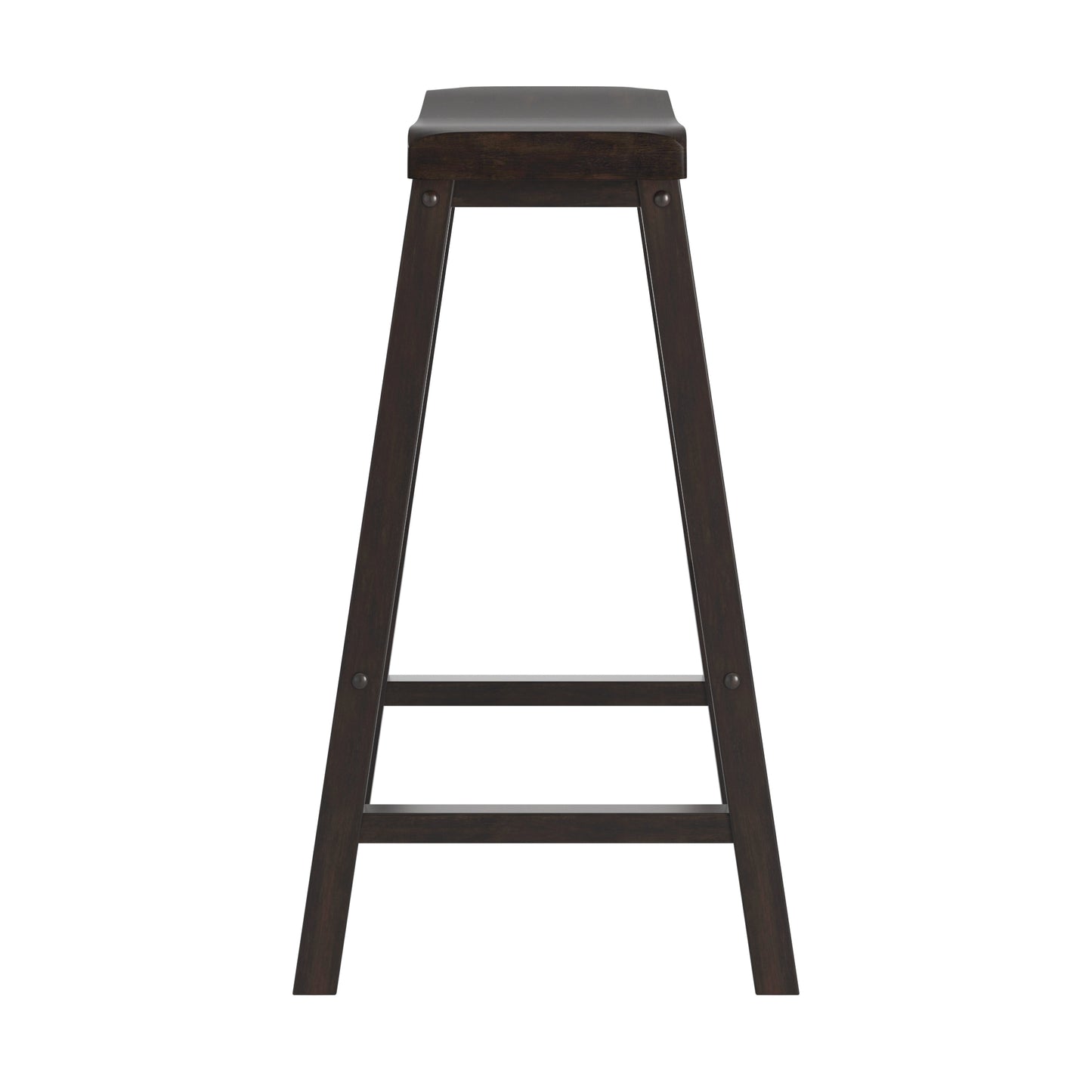 Saddle Seat 29" Bar Height Backless Stools (Set of 2) - Antique Black Finish