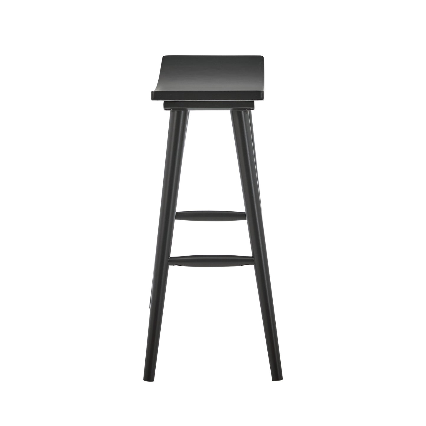 Solid Wood 24" Counter Stool (Set of 2) - Vulcan Black