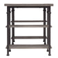 Vintage Industrial Storage Desk - Gray Finish