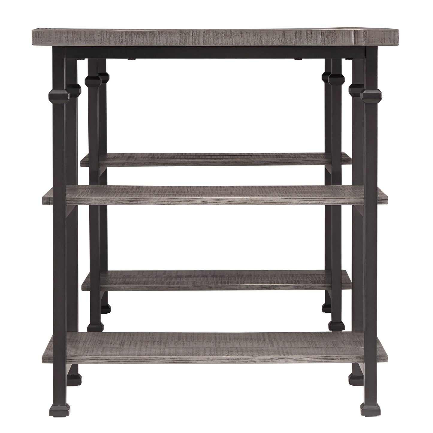 Vintage Industrial Storage Desk - Gray Finish