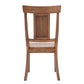 Panel Back Wood Dining Chairs (Set of 2) - Oak Finish