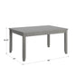 Solid Wood Rectangular Dining Table with Two Drawers - Antique Gray