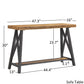 Rustic X-Base Accent Tables - Black Finish, End Table, Coffee Table, and Sofa Table Set