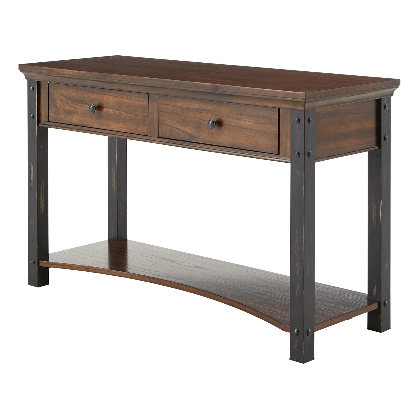 Wood Finish Sofa Table - Dark Cherry Finish