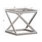 Brushed Nickel End Table