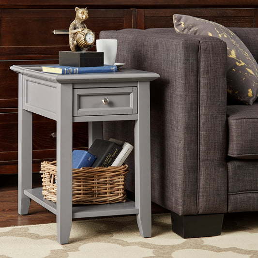 1-Drawer Side Table with Charging Station