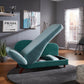 Two-Tone Dark & Light Functional Chaise With 1 Pillow - Green