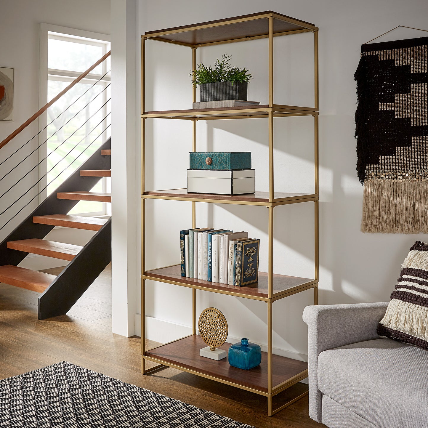 Natural Finish Modular Stackable Bookcase