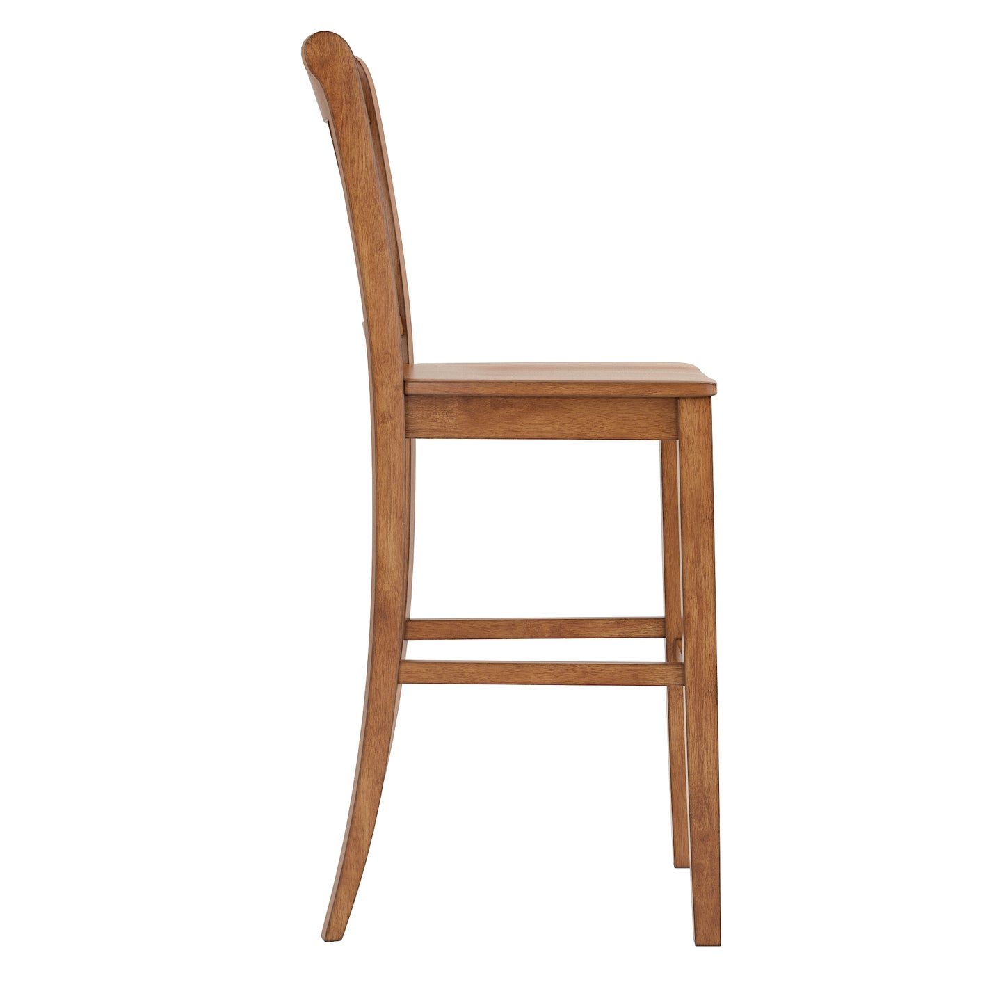 X-Back Bar Height Chairs (Set of 2) - Oak Finish