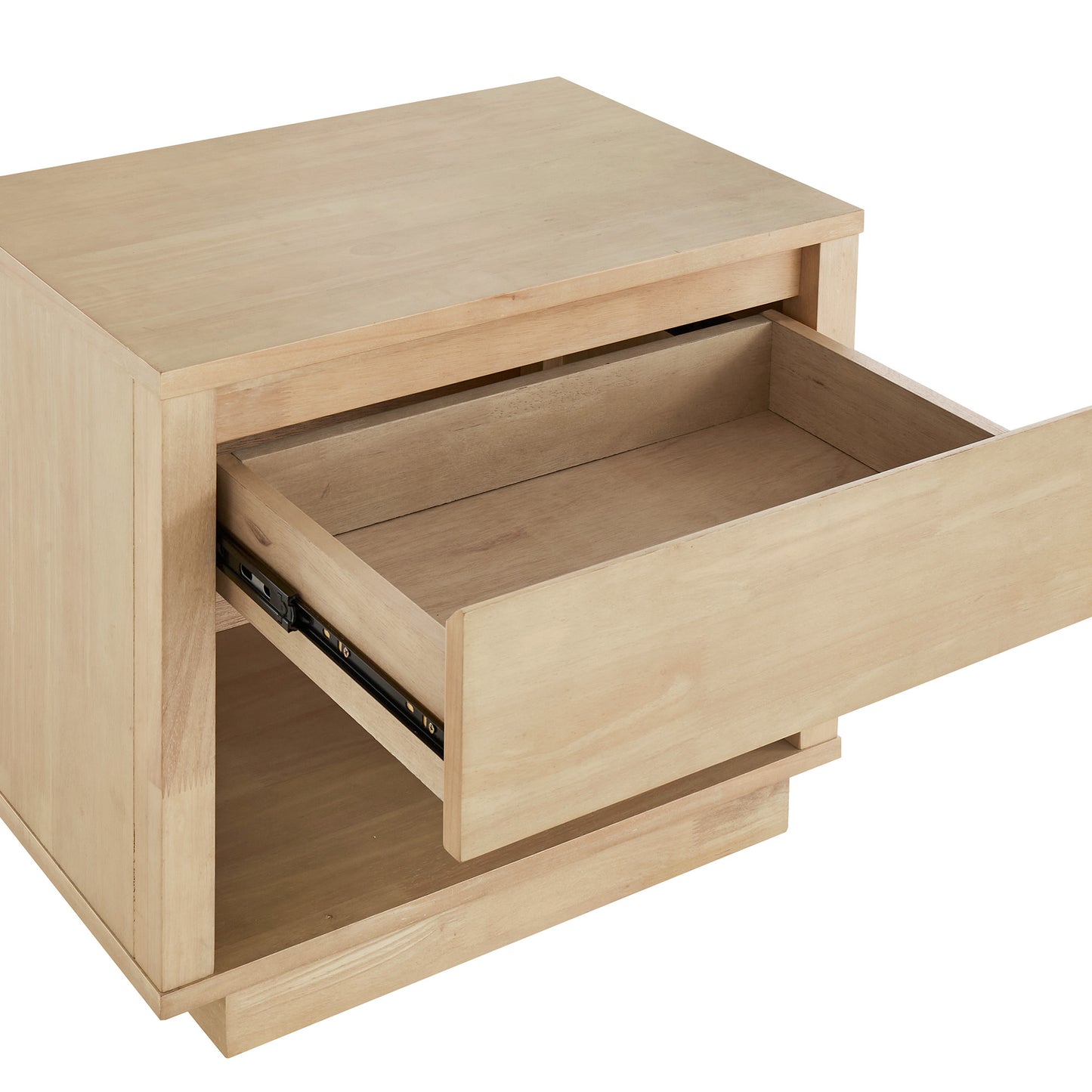 Danish-inspired Modern 1-Drawer Nightstand - Natural Finish