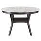 White Faux Marble Round Table - 48" Dining Table