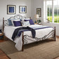 Graceful Scroll Bronze Metal Bed - King