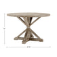 Rustic X-Base Round Pine Finish Dining Table - Antique Gray Finish, 48-inch