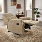 Chenille Fabric Manual Recliner - Tan