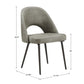 Upholstered Dining Chairs (Set of 2) - Light Gray PU Leather