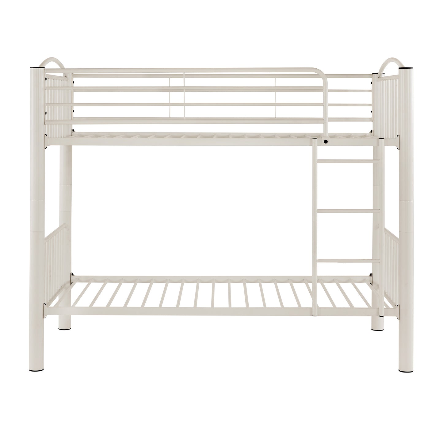 VersaFlex Metal Bunk Bed - White, Convertible Twin over Twin