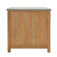 Reclaimed Look Extendable Kitchen Island - Natural Finish, Concrete Veneer Top