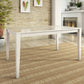 60-inch Rectangular Dining Table - Antique White Finish