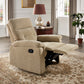 Chenille Fabric Manual Recliner - Tan