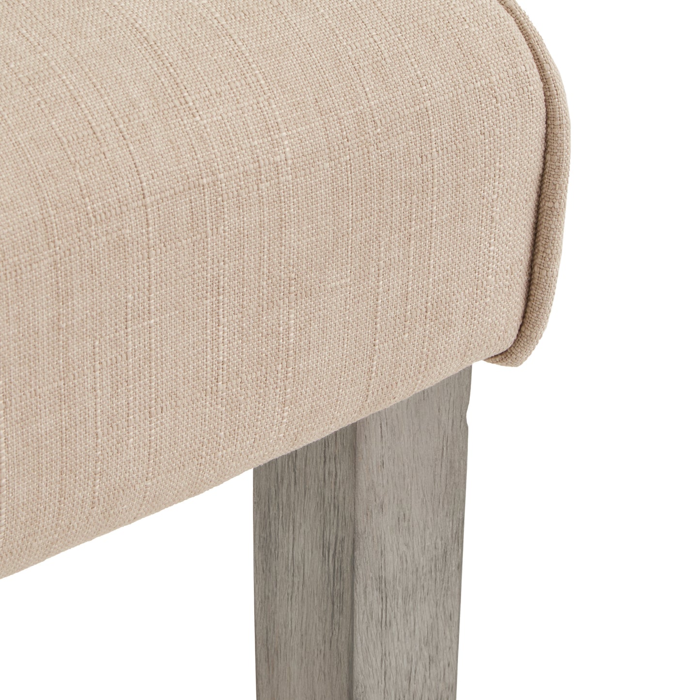 Tufted Linen Upholstered Side Chairs (Set of 2) - Beige Linen