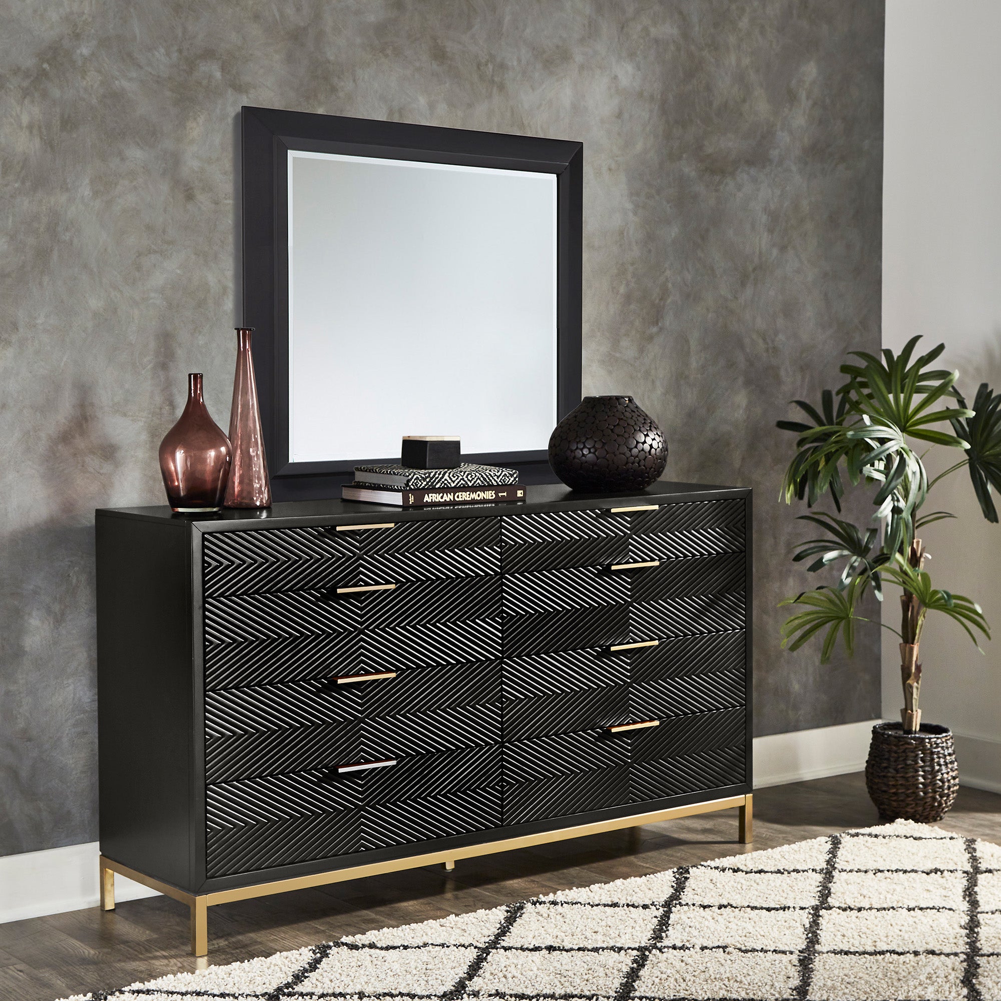 Mirror accent dresser online