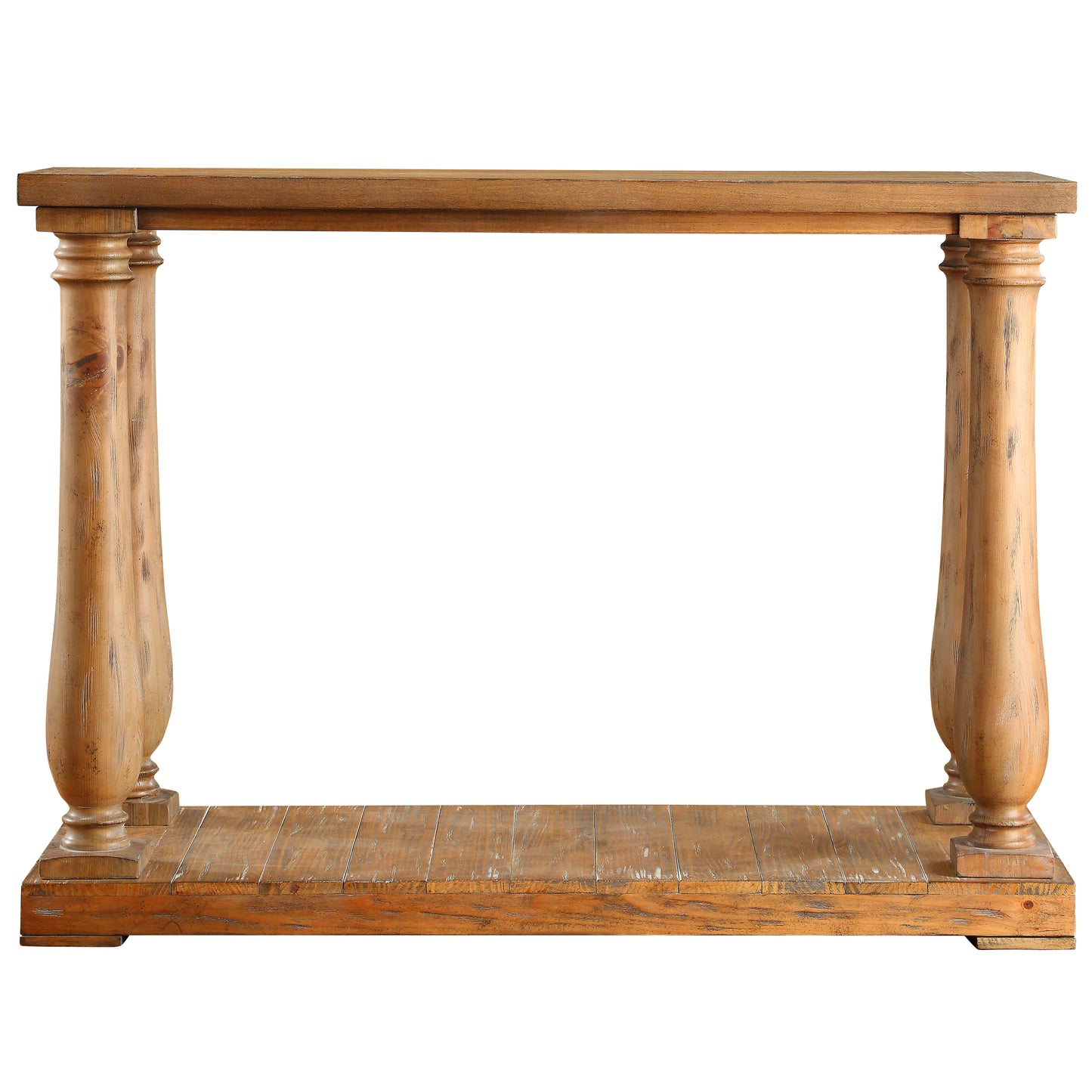 Baluster Reclaimed Wood Sofa Table - Pine