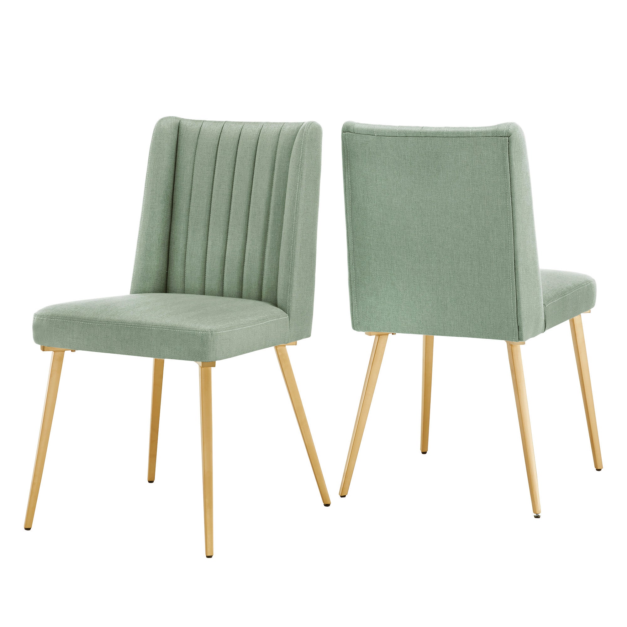Green gold dining chairs online