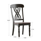 Two-Tone Round Dining Set - Antique Black, Cross Back, 3-Piece Set