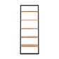 Two-Tone Leaning Ladder Bookcase - Black and Oak Finish