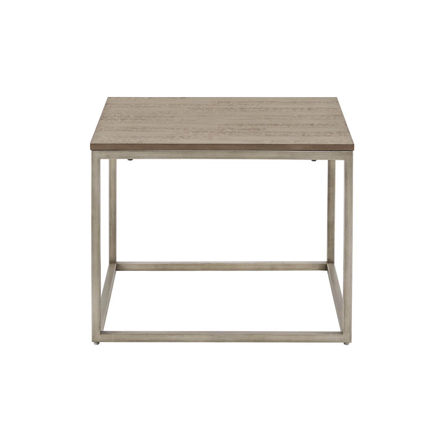 Modern Square End Table - Gray Driftwood Finish