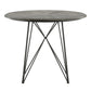 Round Iron and Gray Finish Dining Table - Counter Height Table