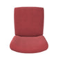 Classic Upholstered High Back Counter Height Chairs (Set of 2) - Cherry Finish, Red Microfiber