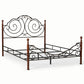 Graceful Scroll Bronze Metal Bed - Full