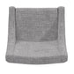 Button Tufted Slope Arm Linen Dining Chairs (Set of 2) - Gray