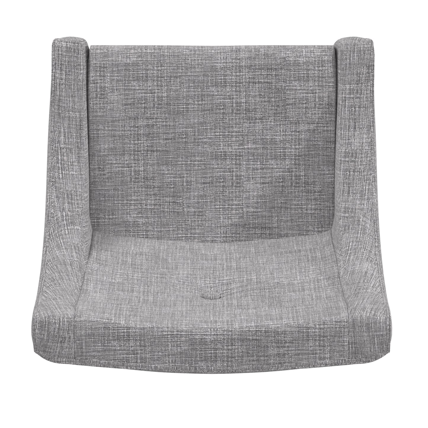 Button Tufted Slope Arm Linen Dining Chairs (Set of 2) - Gray