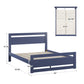 Rectangular Cutout Panel Platform Bed - Twilight Blue, Queen