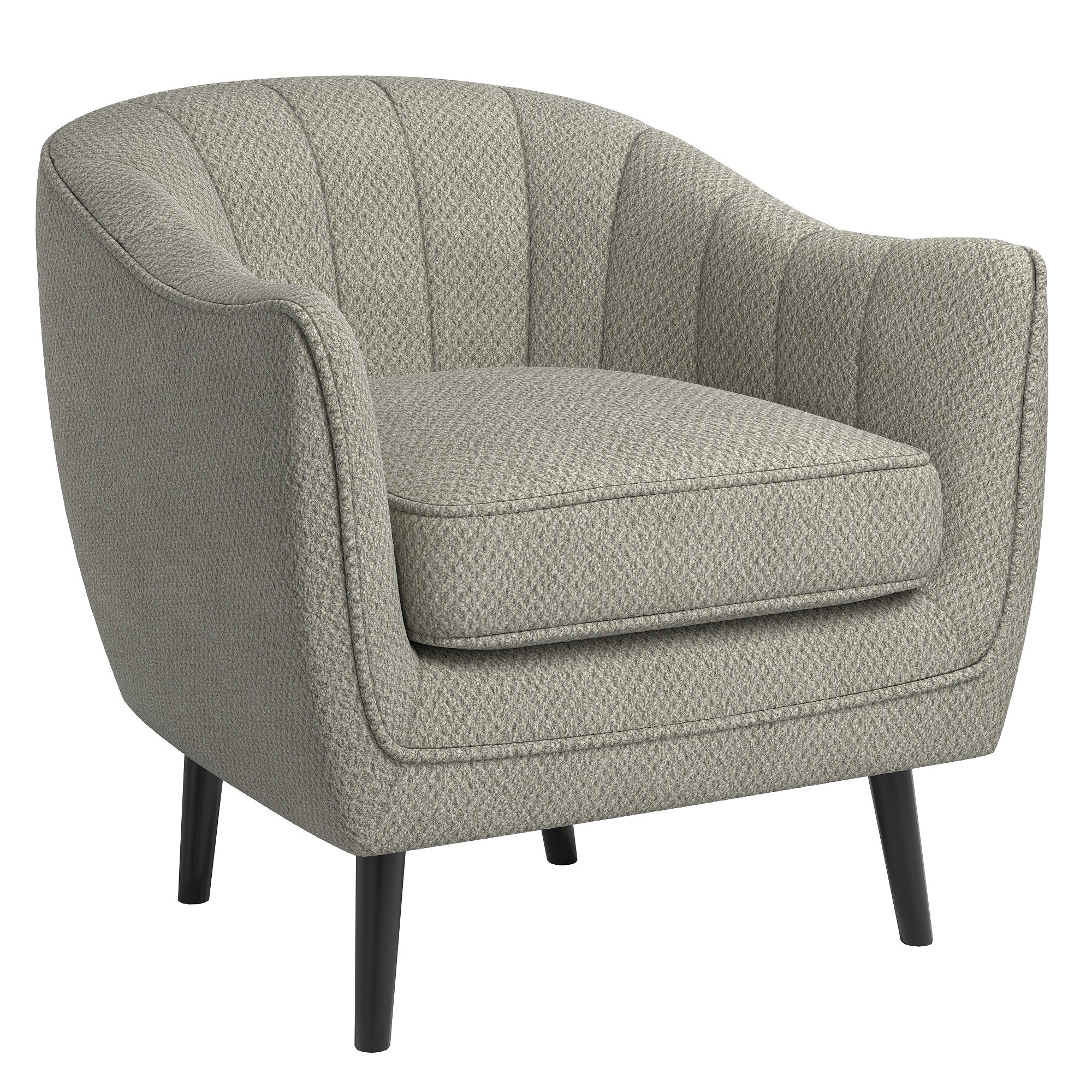 Gray tufted outlet accent chair