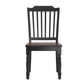 Two-Tone Antique Dining Chairs (Set of 2) - Antique Black, Slat Back